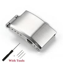 16mm 18mm 20mm 22mm 316L Stainless Steel Watch Clasp Replacement for Men Women Watch Buckle Universal Metal Folding Buckle 16mm sidabras