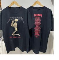 Kanye West 2013 Yeezus turo Dievas nori tavęs medvilniniai juodi unisex marškinėliai S