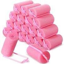 Putplasčio suktukai, 24 putplasčio kempinėlės suktukai, kempinėlės plaukų suktukai plaukams (rožinis) Pack of 24 pink