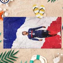 Mbappé France NO.10 Beach Towel Soccer Cup Large Quick-drying Towel Suitable for Beach Yoga Pool Gym Sport Summer Towel 70cm×140cm