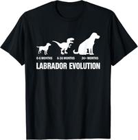 Labrador Retriever Evolution Dog Funny Saying Gift Unisex T-Shirt S įvairiaspalvis