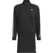 Adidas Back Fleece Two-Piece Suit Comfortable Casual Cardigan Top Comfortable Skirt Fleece Dress Set Women Suit Black IY3742 XS