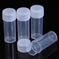 10 vnt 5 ml plastikinių mėgintuvėlių buteliukų mėginio talpykla su dangteliu chemijai
