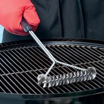 Stainless Steel Wire Barbecue Brush, BBQ Grill Cleaning Brush, Long-handled Y-shaped Curling Brush, Non-Stick Cleaning Brushes BBQ Accessories