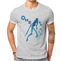 One Breath Spearfishing Freediving Lovers Casual T-Shirt Dive Scuba Diving Style Tops Casual T Shirt Summer Men Clothing Tshirt S