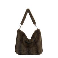 2025 Urban Minimalist Women's Furry Plush Tote & Shoulder Bag for Autumn/Winter ruda