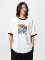 Uniqlo KeiTh Haring Grafinis Ringeris 00 WHITE/MEN L black