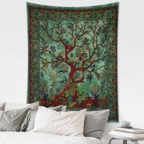 Retro Flower and Bird Tree Tapestry Wall Hanging Abstract Art Mysterious Witchcraft Hippie Dormitory Living Room Home Decor 95cm x 70cm