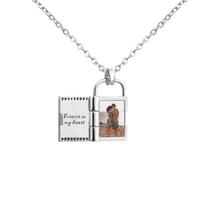 Custom Photo Envelope Necklace Can Opend Personalized Engraved Name Necklace Pendant Necklace Unique  Gift Memorial Gift sidabras