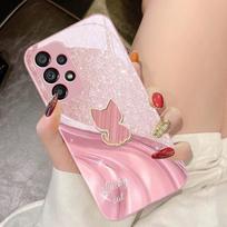 Sparkling Diamond Cat For Samsung Galaxy S10 4G S20 11E 30 S21 21Fe 22 S24 Pro S23 Ultra 5G S8 S9 Tempered Glass Phone Case For Samsung  S9 Plus