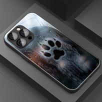Mielas vandens lašo šuns pėdelės rašto stiklinis telefono dėklas, skirtas iPhone 17 16 15 14 13 12 11 Pro Max 16E 17Air 7 8 Plus XR XS X Dangtelis iPhone Air