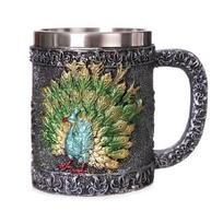 Stainless Steel Coffee Mug Creative Resin Mug for Friends Personal Birthday