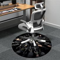 1pc Call of Duty Carpet, Round Non-Slip Durable Large Size Office Carpet, Suitable for Office,yy250908066 80cm by 80cm gray