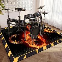 Vintage Sound Absorbing Stage Carpet Mat Rugs for Soundproofing Bass Drums Snare Electronic Jazz Musical Floo 40x60cm