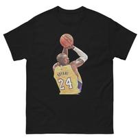 Kobe Bryant Lakers 24 T-Shirt Fadeaway Shot Black Mamba Graphic Tee NBA 2XL
