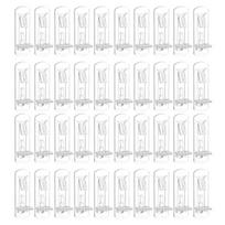 Multipurpose Clear Plastic Shelf Clip 40Pieces Locking Cabinet Shelf Pegs for Kitchen Cabinets Furniture Shelving 1