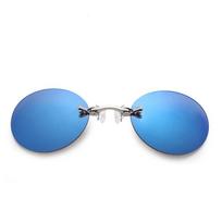 Prisegami apvalūs be rėmelių akiniai nuo saulės vyrams UV400 apsauga Oculos Sol Masculino