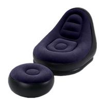 1 Set Inflatable Sofa Wear Resistant Waterproof PVC Lunch Break Lounge Couch Set mėlyna