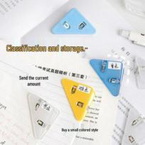 Multifunctional Right-Angle Triangular Book Clip for Student Papers Pink