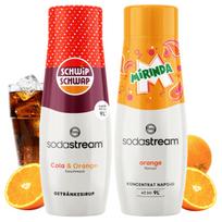 Sodastream Shwip Shwap Cola Orange + Mirinda syrup saturator set