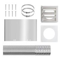Universals 4inch Dryer Vent Kits Extracts Valves Duct Grills Cover Dryer Vent Wall Plate With Hose for Bathroom Exhaust Fan