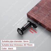 KAK HD stiklinis 220 laipsnių durų stebėjimo akutė su tvirtu privatumo dangteliu priekinėms durims 40-75 mm durų akis viešbučio kambariui 16mm&40-75mm juoda