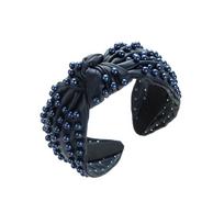 Hairband Women's Simple and Unique Wide-edge Hair-styling Accessory, Fashionable Headband tamsiai mėlyna