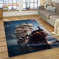 Ancient Pirate Ship Boat,Barque,Sailboa Rug Carpet for Living Room Bedroom Decor,Floor Mat Non-slip Decoration for Sofa Doormat 40x60cm( 15x23in )