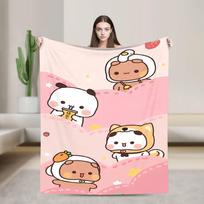 Bubu Dudu Blanket  Super Soft Funny Plush Throw Blanket For Students Bedroom Flannel Bedspread Bed Cover 75x90cm