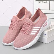 2023 Women's Flyknit Soft Sole Sports Shoes - Spring/Summer Casual Mesh Low-Top Running Shoes 37 black