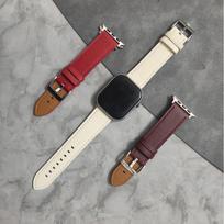 Apple Watch Series 1-11 Palm Pattern Top-Layer Cowhide Strap 38/40/41mm balta