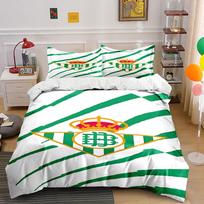 Green stripes, Betis crest. Bedding sets Duvet cover sets Duvet covers Pillowcases(1 * Duvet Cover 2 * Pillowcases without duvet insert) 135x200cm