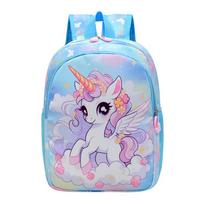 Kindergarten Primary School Students Schoolbag Cartoon Cute Pony Baby Backpack Large Capacity Children'S Backpack dangaus mėlyna spalva