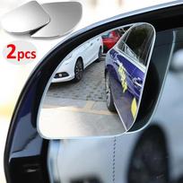 2pcs Car Mirror Wide Angle Blind Spot Mirrors 360° Adjustable Auxiliary Rearview HD Frameless Small Round