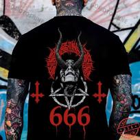 Evil Bleeding Runes Witch Print Men's Unisex T-Shirt L
