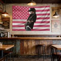2D Tokyo Hotel Pink American Flag Door Banner 36x60 Polyester Wall Tapestry Poster Room Dorm Yard Decor Cool Music Fan Gift 100X70CM