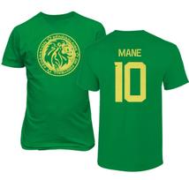Senegalo Futbolas #10 Sadio Mane Pasaulio Futbolo Gerbėjų Suaugusiųjų ir Jaunimo Marškinėliai M yellow