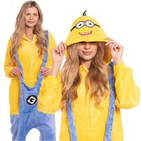 Moterų pižama kombinezonas kigurumi onesie kostiumas minionas geltonas 145-155 s