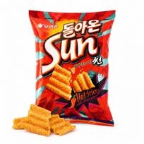 Orion Wavy kukurūzų traškučiai Klasikinis aštrus skonis 70g traškūs kukurūzų užkandžiai aštraus skonio Hot‑Spicy Flavor 70g black