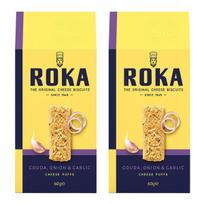 Roka Gouda Cheese Pastry Sticks Onion & Garlic Flavor Crispy Snack 60g x 2 Pack