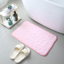 Luxury Bathroom Floor Mat Quick-Dry Absorbent Non-Slip Rug for Toilet and Bedroom Door Soft Thickened Carpet for Home 40×60cm rožinė
