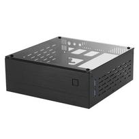 Skirtas MINI-ITX(17x17) Kompiuterio dėklas, aliuminio namų kino teatras AC-DC HTPC kompiuterio dėžutė stalinio kompiuterio korpusas