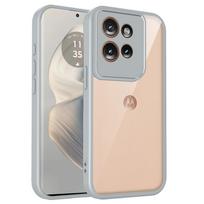 For Motorola Edge 50 Neo XT2409-1 Case Plating Bumper Shockproof Clear Back Cover Hard Matte Phone Case for Moto Edge 50 Neo 5G Pc + tpu&Motorola Edge 50 Neo pilka spalva