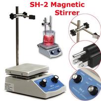 220V SH-2/50Hz Magnetinis maišytuvas kaitinimo plokštė maišytuvas Dvigubo valdymo mašina Maišyti + 1 colio maišymo strypelis C3