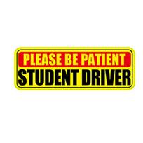 Beginner Driver Self-Adhesive Stickers, 10.3x4 Inches, Removable Car and Window Student Novice Driving DIY Decals, PVC Stickers 1pc įvairiaspalvis