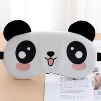 Animacinės katės pliušinė akių kaukė vėsioms, pavėsyje esančioms pamiegoms - Sumažina nuovargį ir apsaugo akis Adjustable with ice pack white