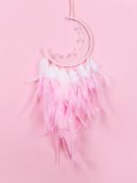 Dream Catcher Pink Feather Wind Chime Hand-made Outdoor Garden Curtain Hanging Ornaments Birthday Christmas Gift Home Decoration rožinė