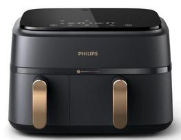 Prekė su pažeista pakuote. Karšto oro gruzdintuvė Philips 3000 serija NA 352/00, juoda sp., 2750 W, 9 l