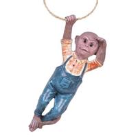 Monkey Miniature Statue Garden Decors Resin Animal Sculpture Hanging Ornament Outdoor Statues for Yard Lawn Accessories