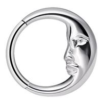 Delicate Moon Waterdrop Septum Rings Unique Moon Septum Nose Jewelry Stylish Nose Hoop Moon Shaped Nose Rings Charm 1